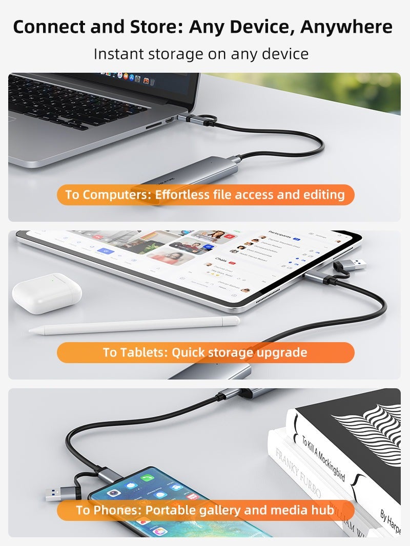 CABLETIME USB 3.1 TYPE-C TO NVME M.2 SSD PCIE ENCLOSURE - Image 3